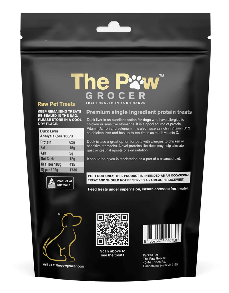 THE PAW GROCER Freeze Dried Duck Liver 72G - Sparklet