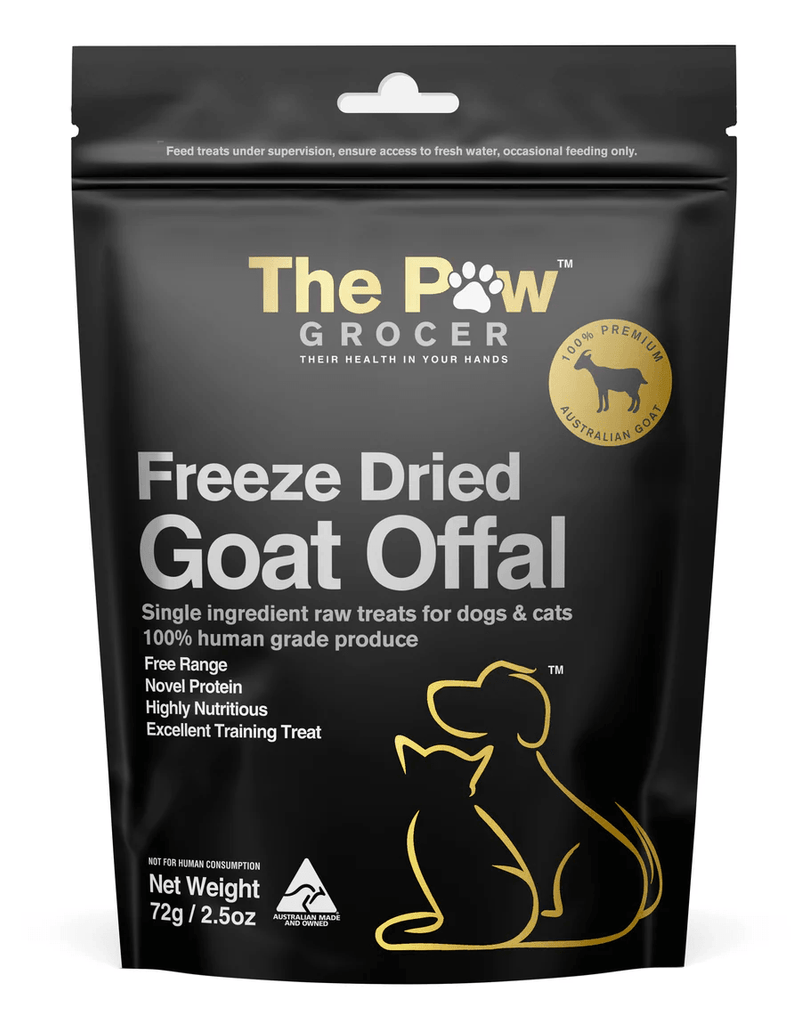 THE PAW GROCER Freeze Dried Free Range Goat Offal 72G - Sparklet