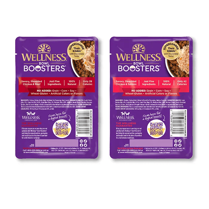 WELLNESS Bowl Boosters Simply Shreds Wet Dog Food Variety Pack 79GX12 - Sparklet