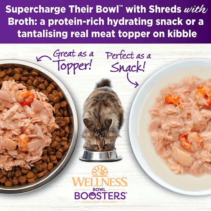 WELLNESS Bowl Boosters Wet Cat Food Tuna & Shrimp 50GX12 - Sparklet