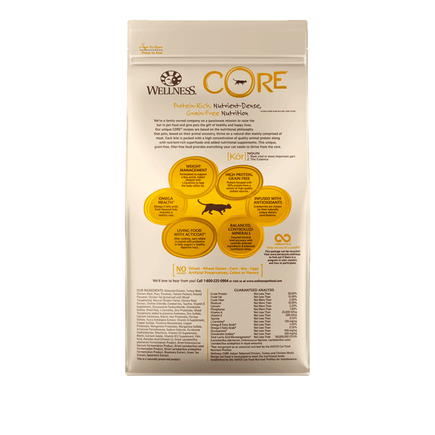 WELLNESS CORE Grain Free Indoor Chicken Dry Cat Food 2.27KG - Sparklet