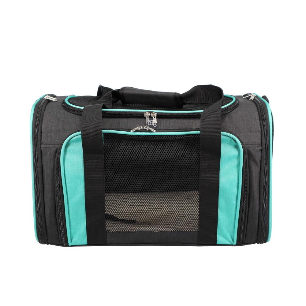 ZEEZ Foldable Soft Sided Pet Carrier Mint Green 45x28x28.5cm - Sparklet