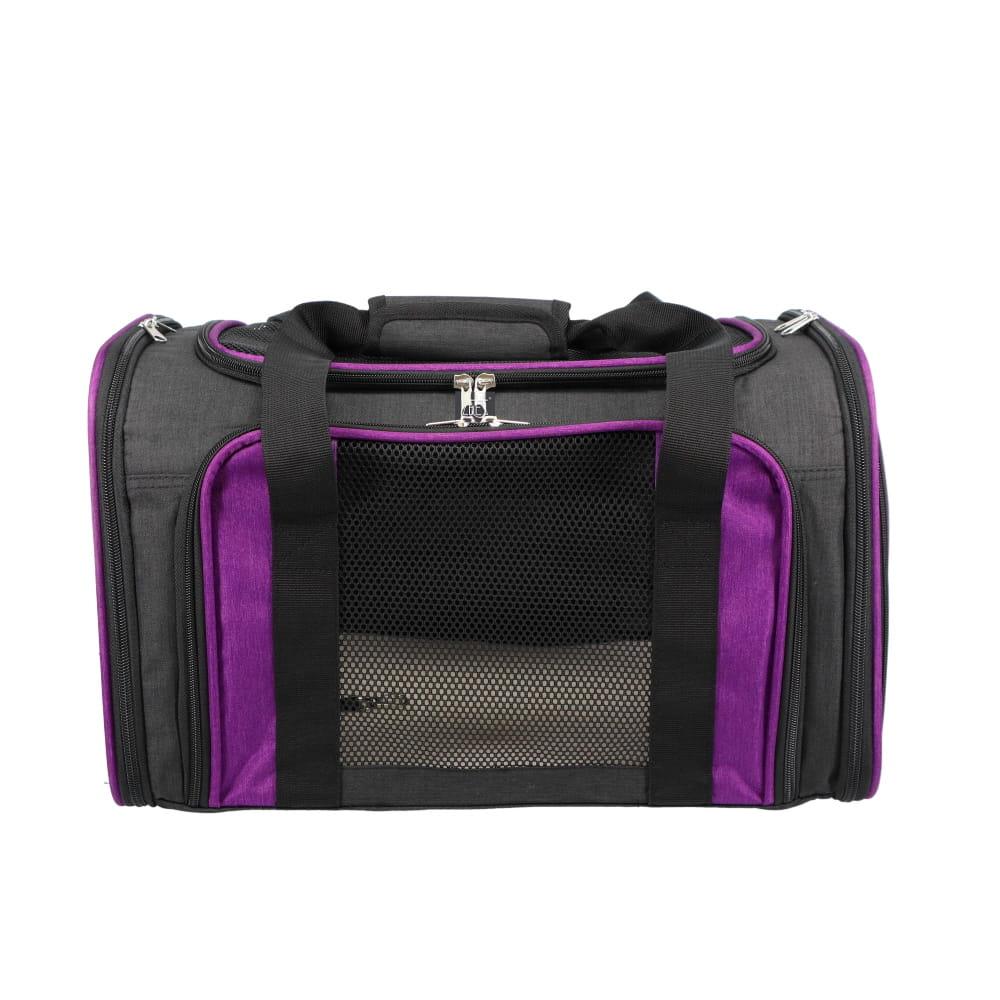 ZEEZ Foldable Soft Sided Pet Carrier Purple 45x28x28.5cm - Sparklet