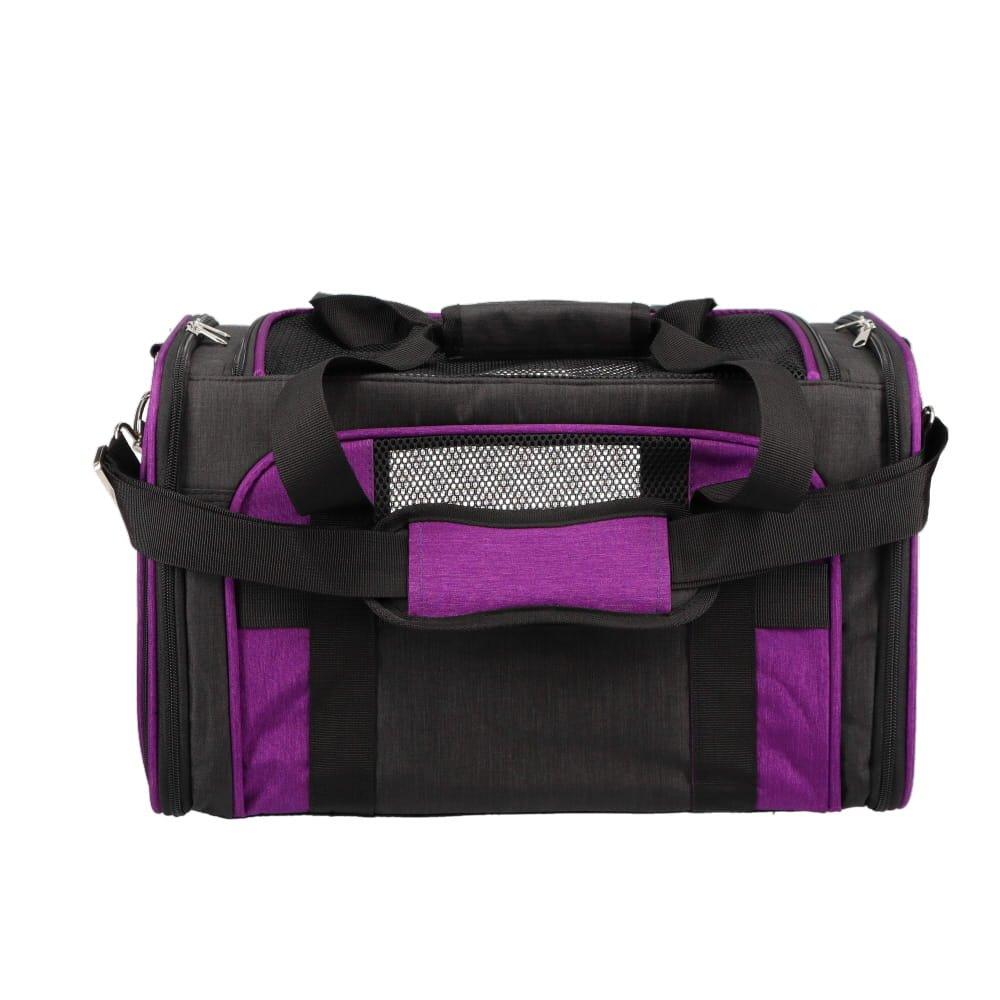 ZEEZ Foldable Soft Sided Pet Carrier Purple 45x28x28.5cm - Sparklet