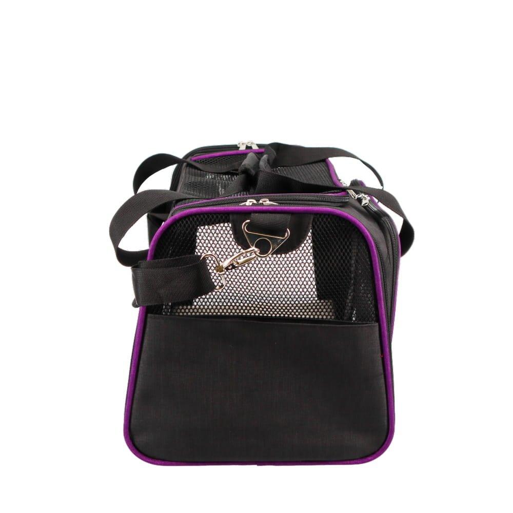 ZEEZ Foldable Soft Sided Pet Carrier Purple 45x28x28.5cm - Sparklet