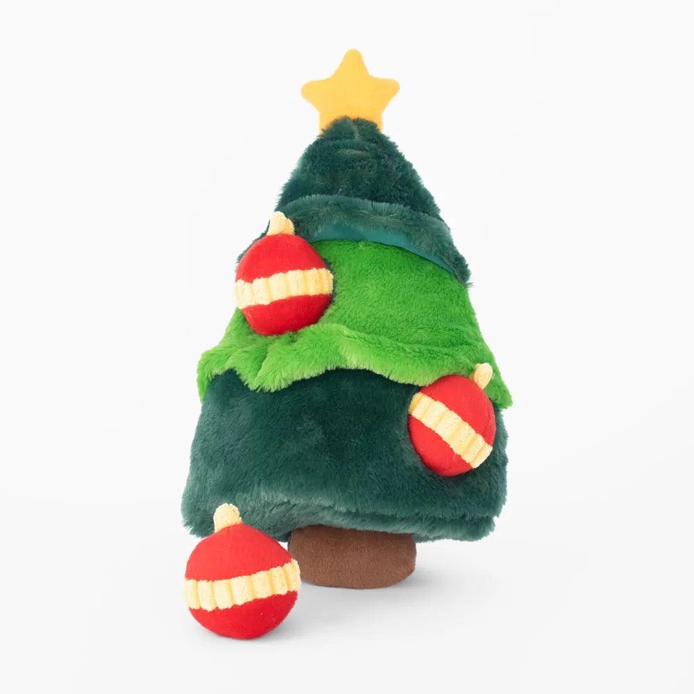 ZIPPY PAWS Holiday Zippy Burrow Christmas Tree Dog Squeaking Toys - Sparklet