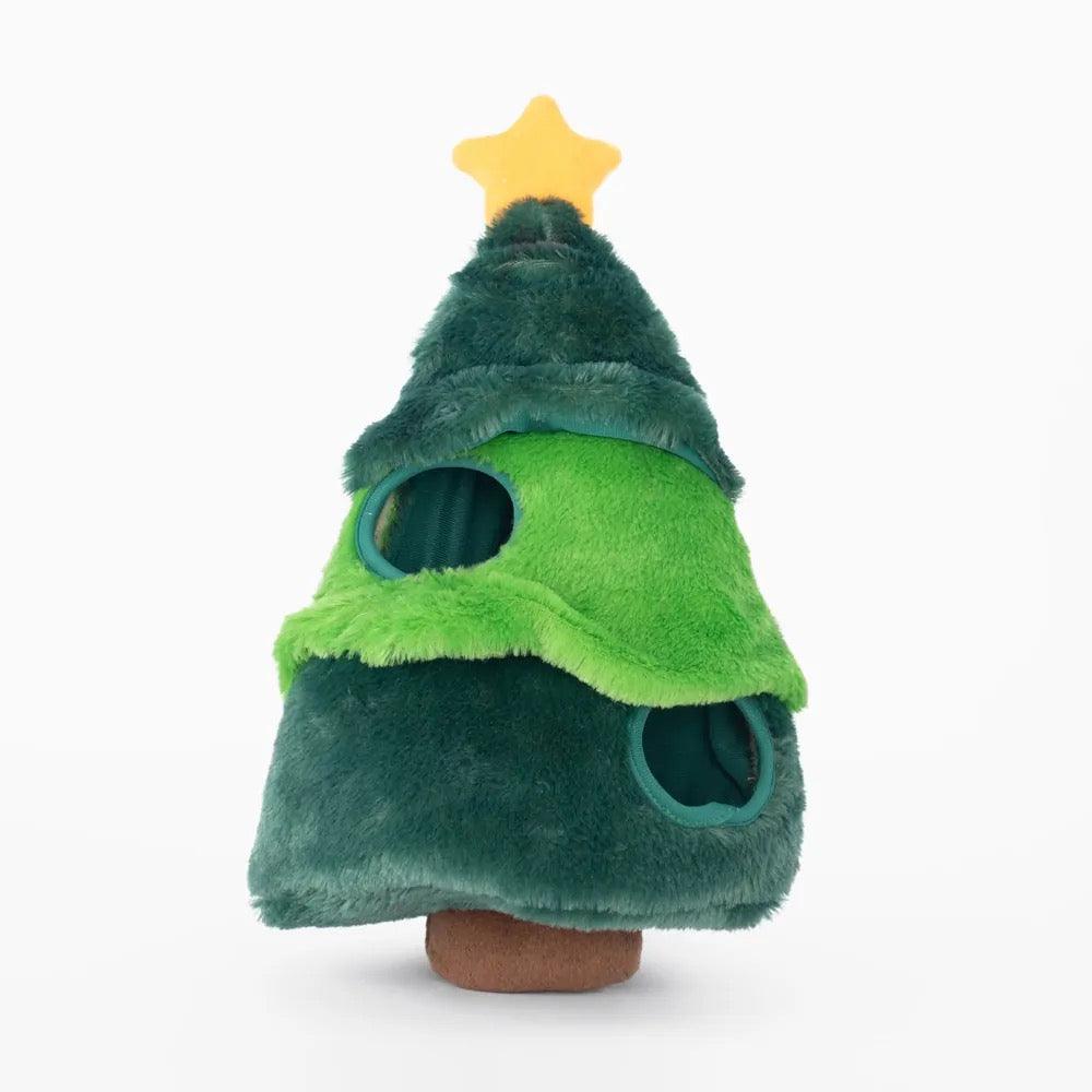 ZIPPY PAWS Holiday Zippy Burrow Christmas Tree Dog Squeaking Toys - Sparklet