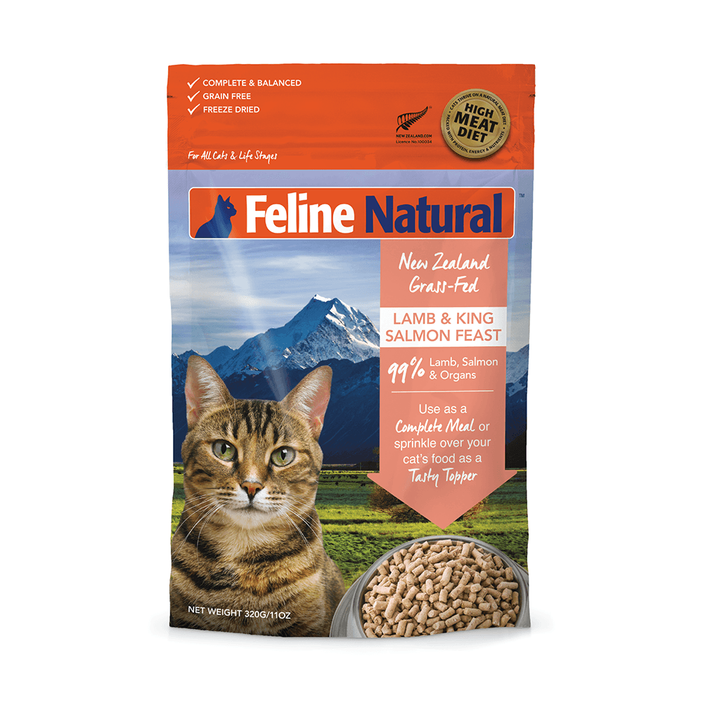 Feline Natural Freeze Dried Cat Food Lamb & Salmon 320G - Sparklet