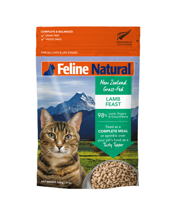 Feline Natural Freeze Dried Cat Food Lamb Feast 320G - Sparklet