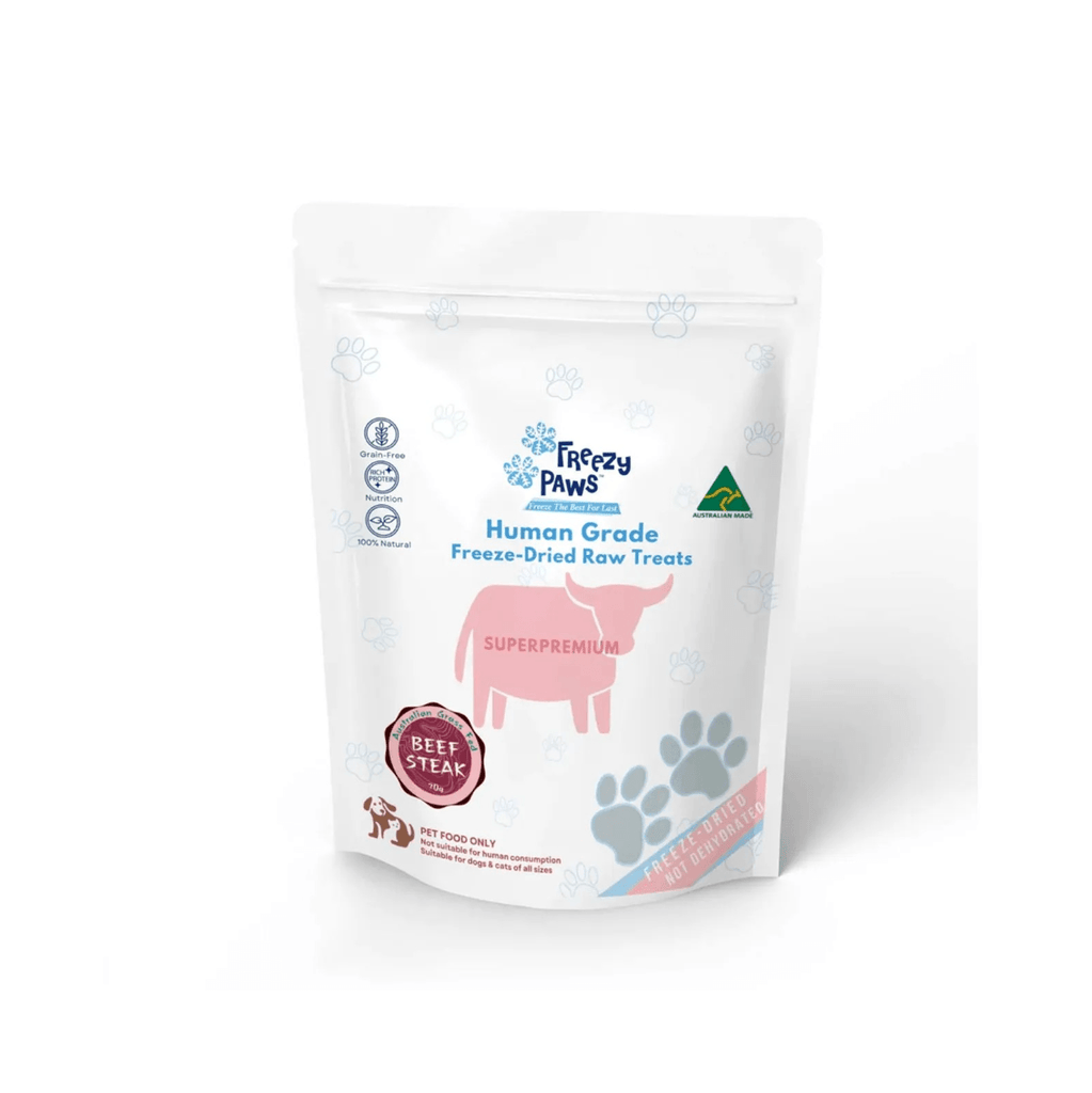 FREEZY PAWS Freeze Dried Beef Steak Raw 70G - Sparklet