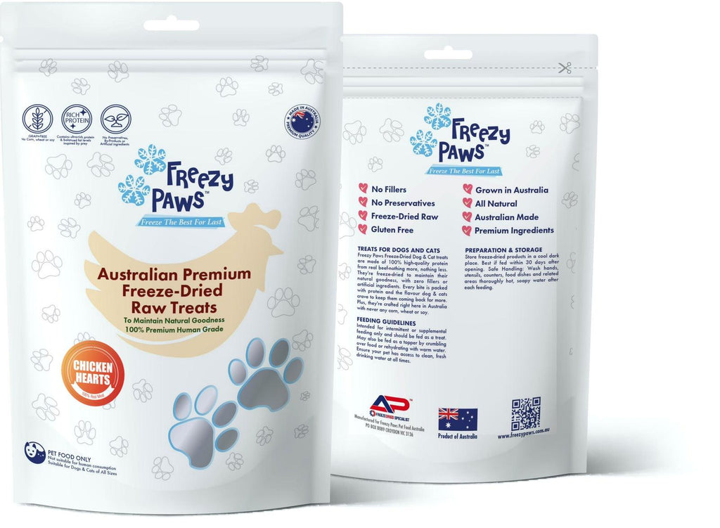 FREEZY PAWS Freeze-Dried Chicken Heart Raw - Sparklet