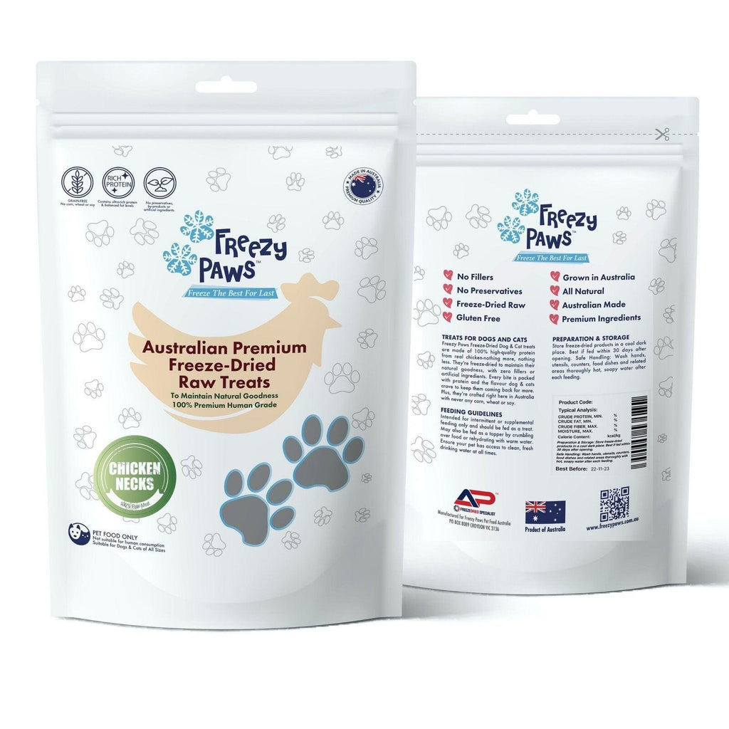 FREEZY PAWS Freeze-Dried Chicken Neck Raw - Sparklet