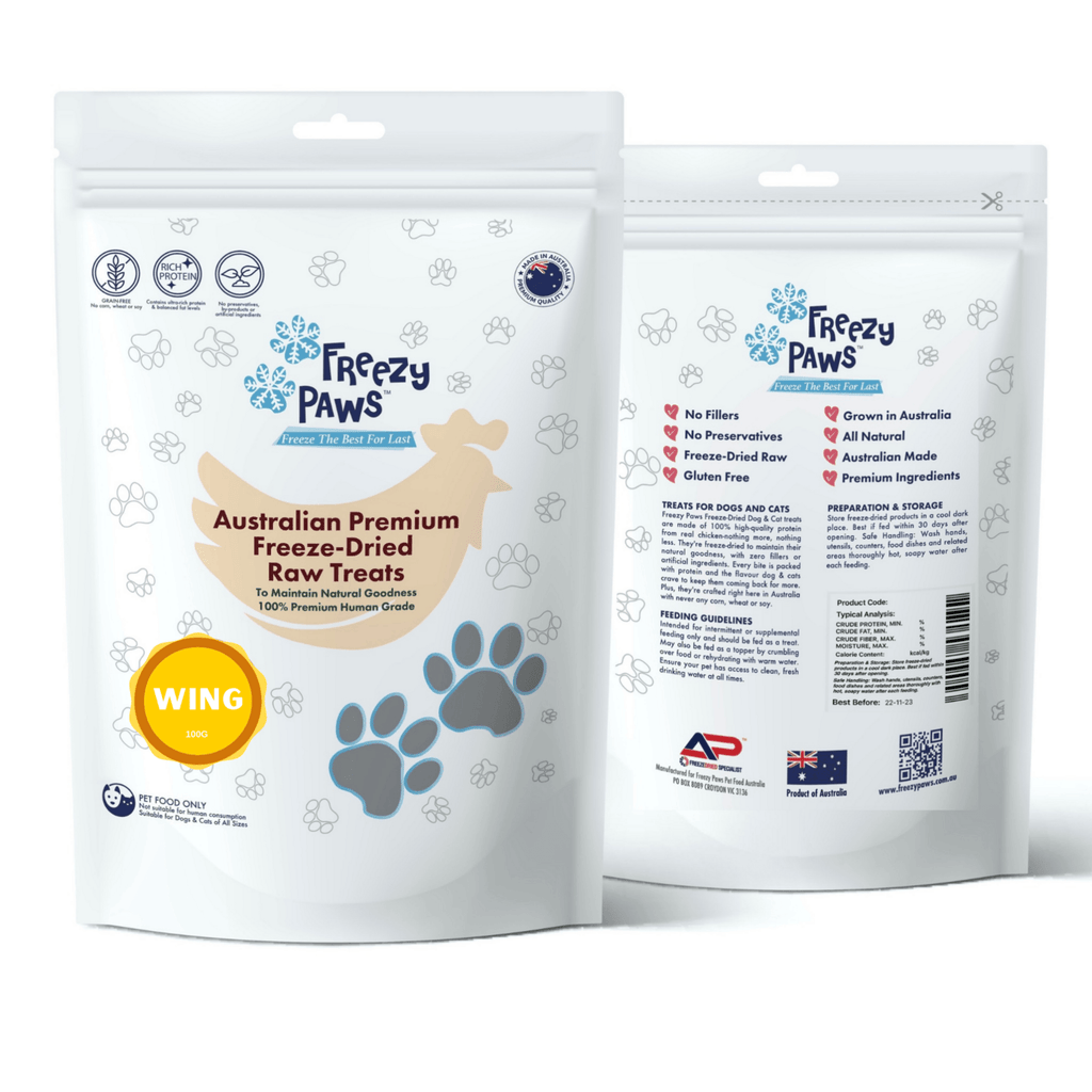 FREEZY PAWS Freeze Dried Chicken Wing Raw - Sparklet