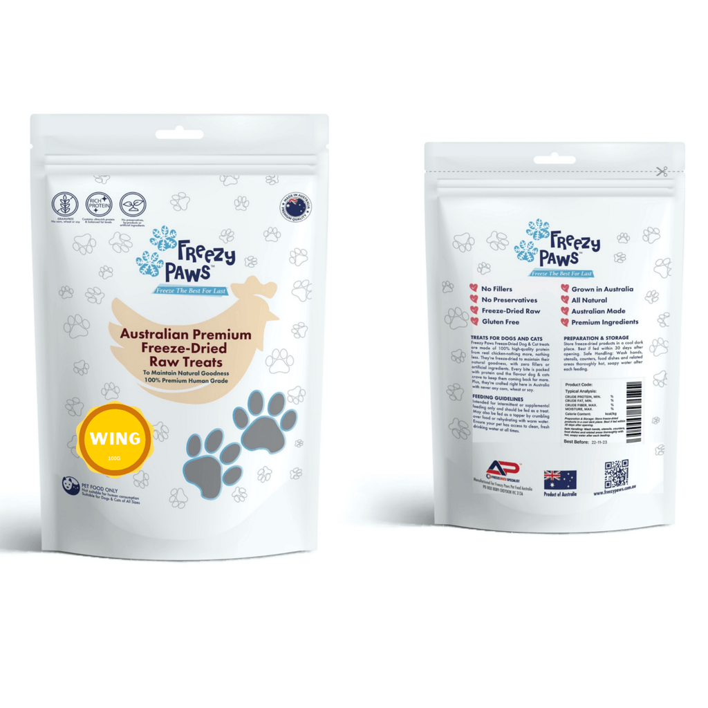 FREEZY PAWS Freeze Dried Chicken Wing Raw - Sparklet