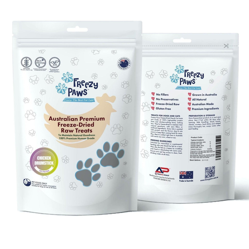 FREEZY PAWS Freeze-Dried Drumstick Raw - Sparklet