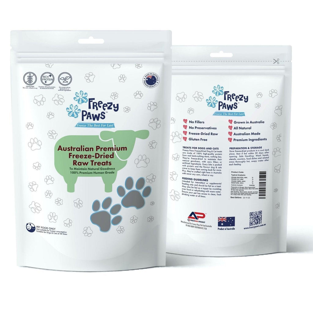 FREEZY PAWS Freeze Dried Lamb Heart Raw - Sparklet