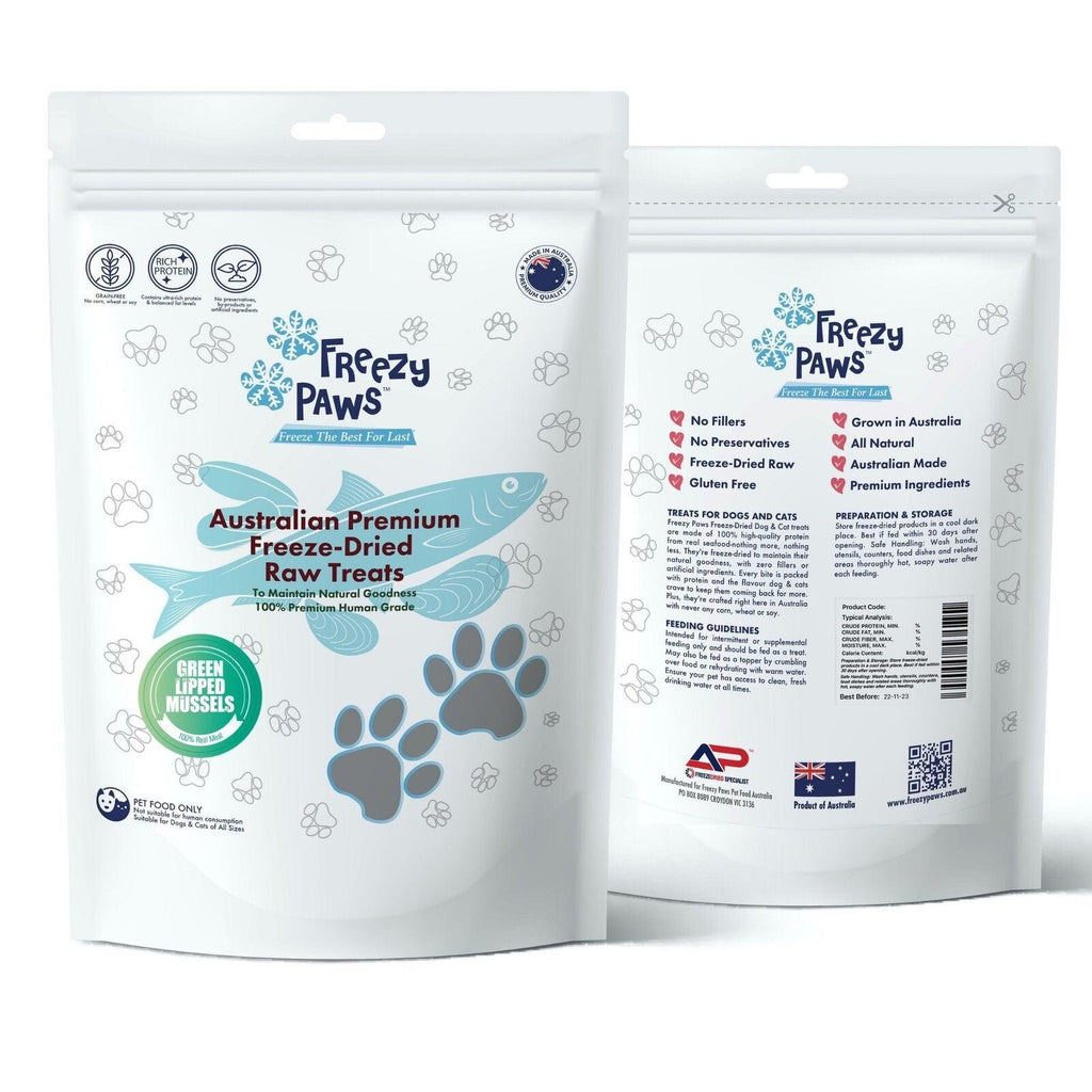 FREEZY PAWS Freeze Dried Mussel Raw - Sparklet