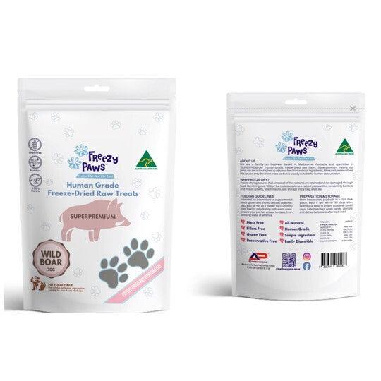 FREEZY PAWS Freeze Dried Wild Boar Raw 70G - Sparklet