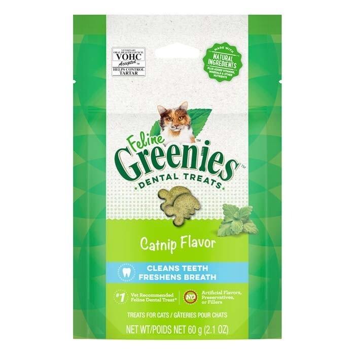 GREENIES VOHC Approved Cat Dental Treats - Catnip 60G - Sparklet