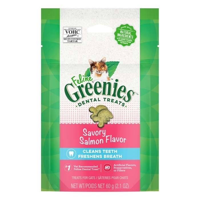 GREENIES VOHC Approved Cat Dental Treats - Salmon 60G - Sparklet