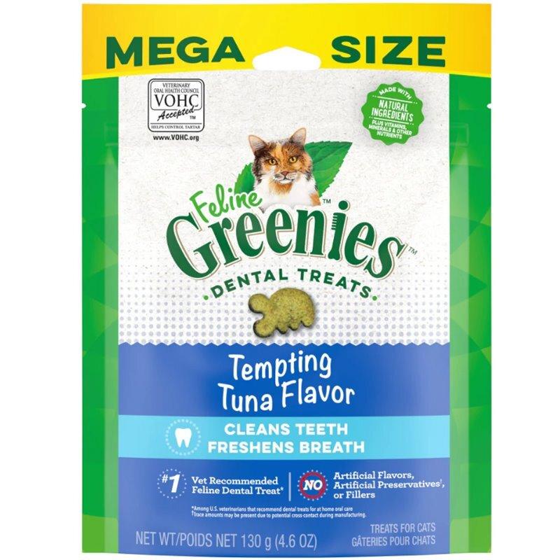 GREENIES VOHC Approved Cat Dental Treats - Tuna 130G - Sparklet