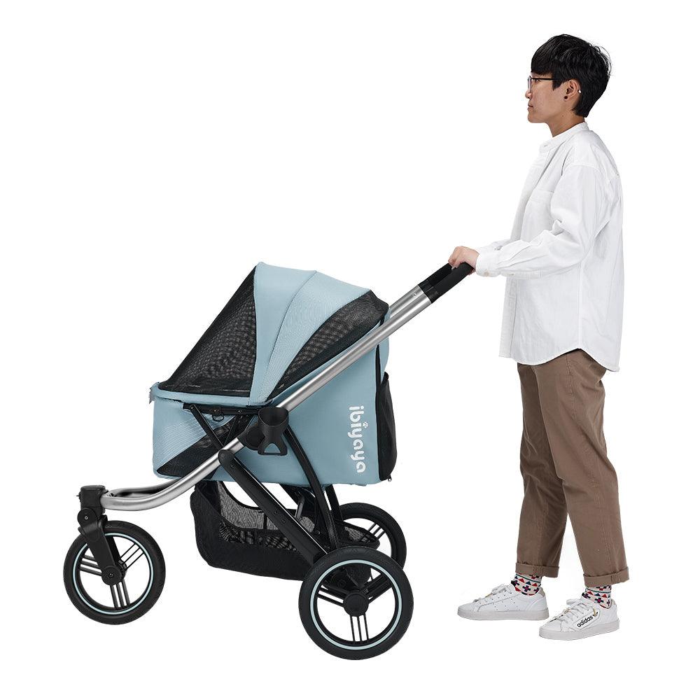 IBIYAYA The Beast Pet Jogging Stroller For Pets Up to 25kg - Flash Grey - Sparklet