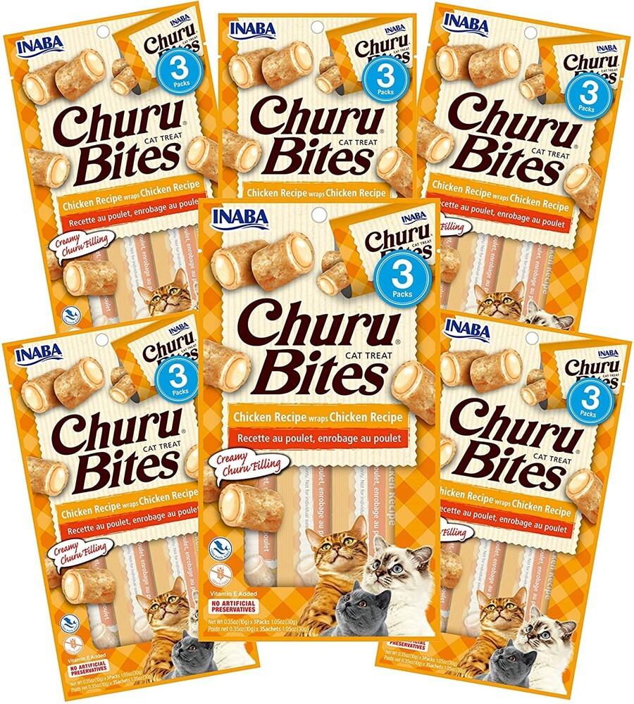 INABA Churu Bites Chicken Recipe 6 Packs Cat Treats - Sparklet