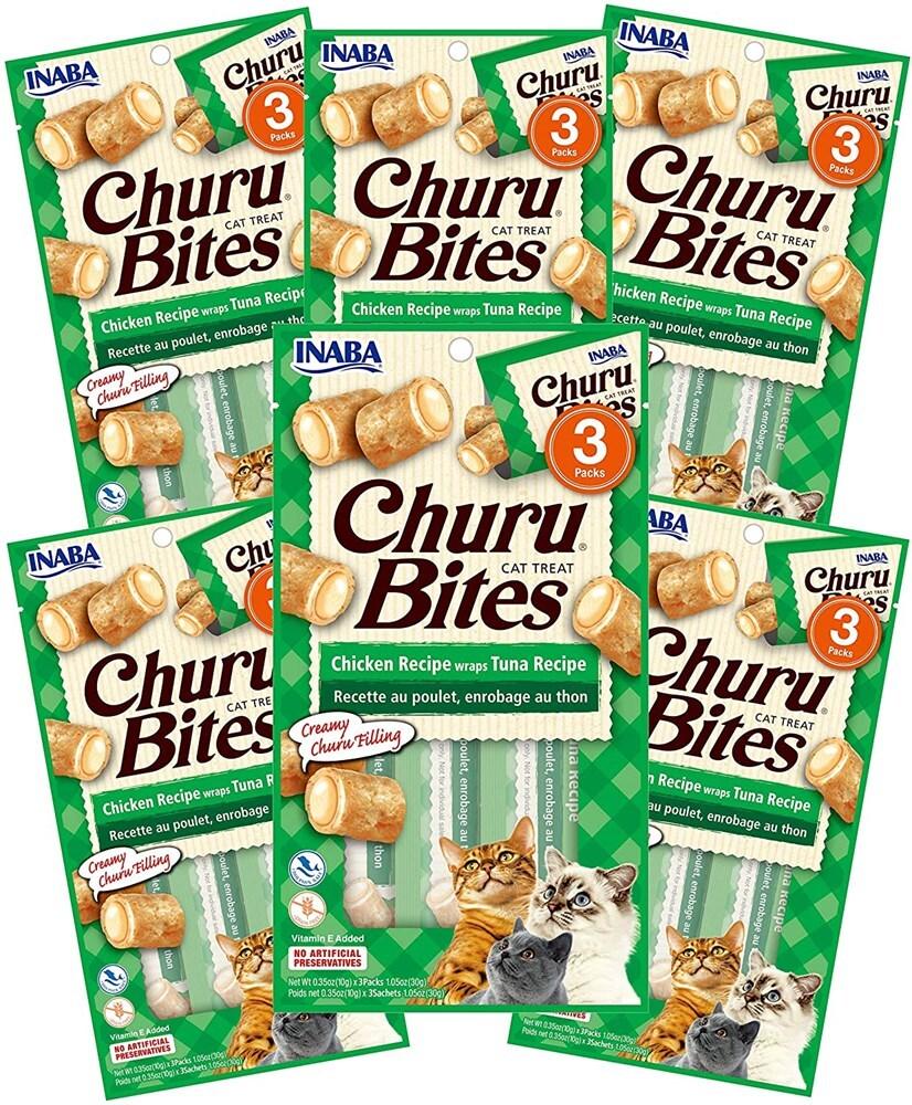 INABA Churu Bites Chicken Wraps Tuna 6 Packs Cat Treats - Sparklet