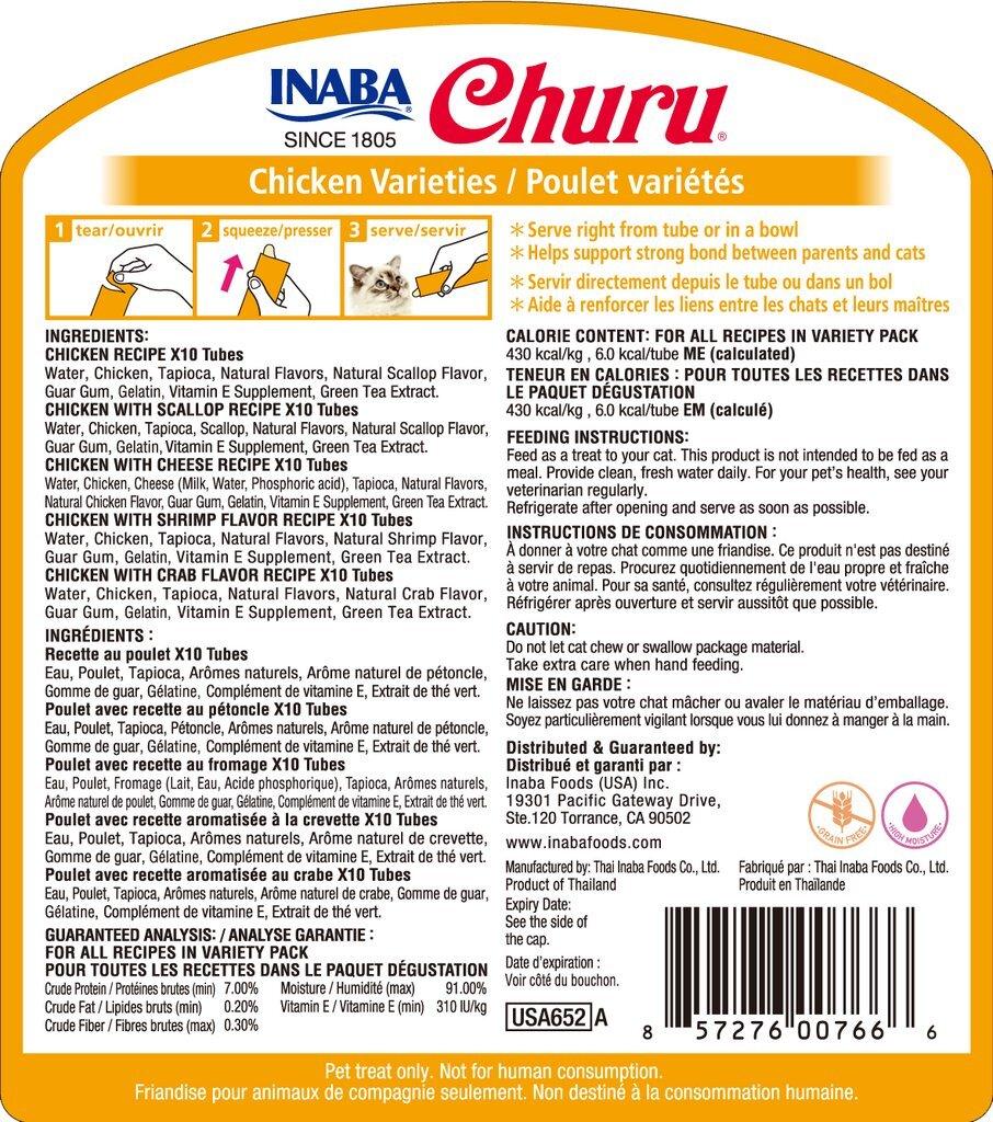 INABA Churu Chicken Varieties 50 Tubes - Sparklet