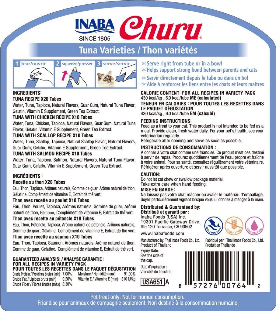 INABA Churu Tuna Varieties 50 Tubes - Sparklet