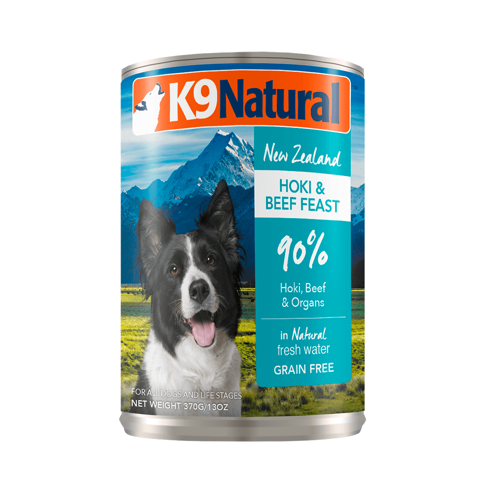 K9 Natural Canned Beef & Hoki Feast 370G / 370G X 12 - Sparklet