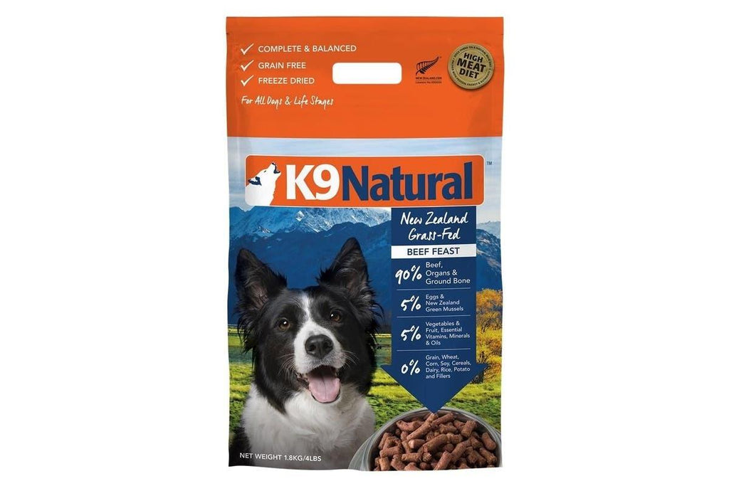 K9 Natural Freeze Dried Dog Food Beef Feast 1.8KG (BB une/July 2025) - Sparklet