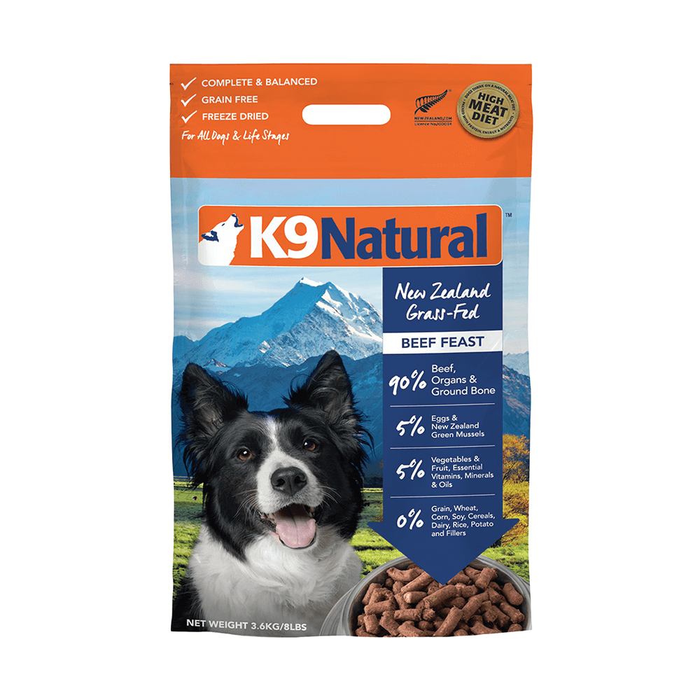 K9 Natural Freeze Dried Dog Food Beef Feast 3.6KG - Sparklet