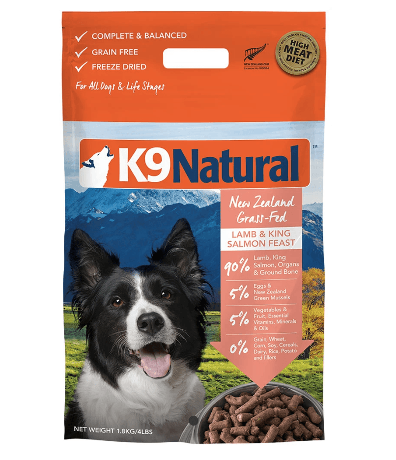 K9 Natural Freeze Dried Dog Food Lamb & King Salmon Feast 1.8KG - Sparklet