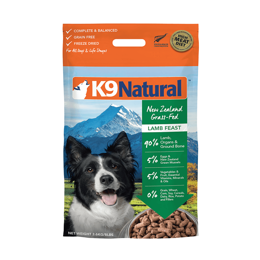 K9 Natural Freeze Dried Dog Food Lamb Feast 3.6KG - Sparklet