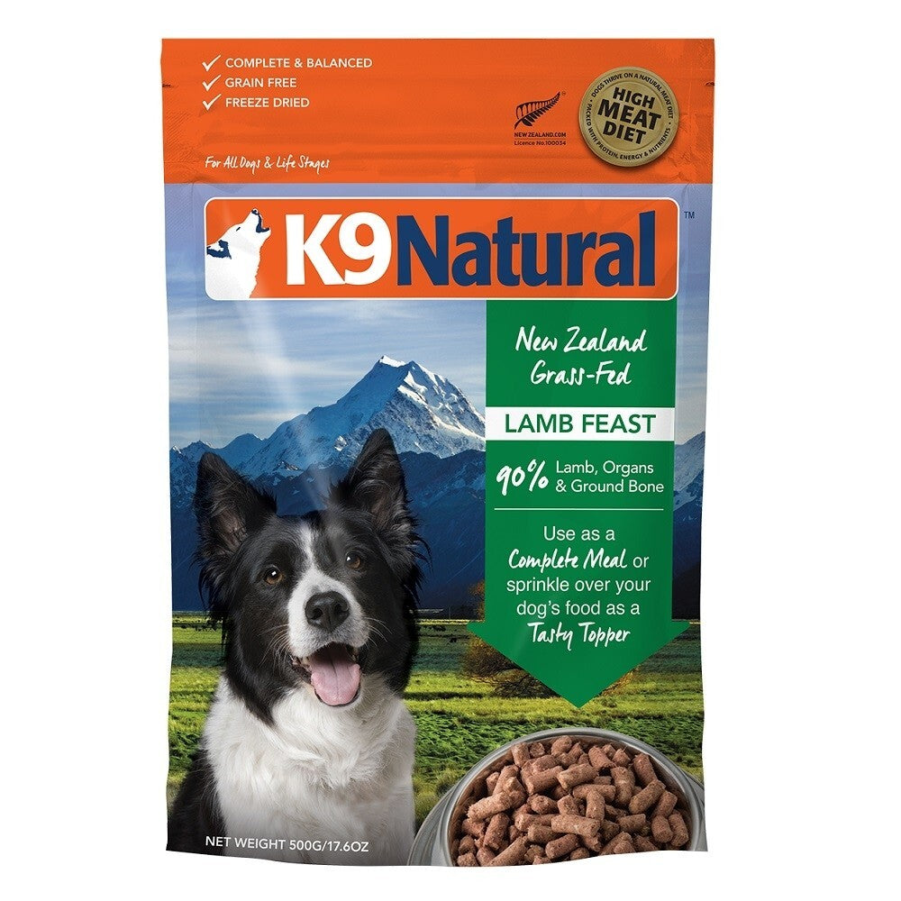 K9 Natural Freeze Dried Dog Food Lamb Feast 500G - Sparklet