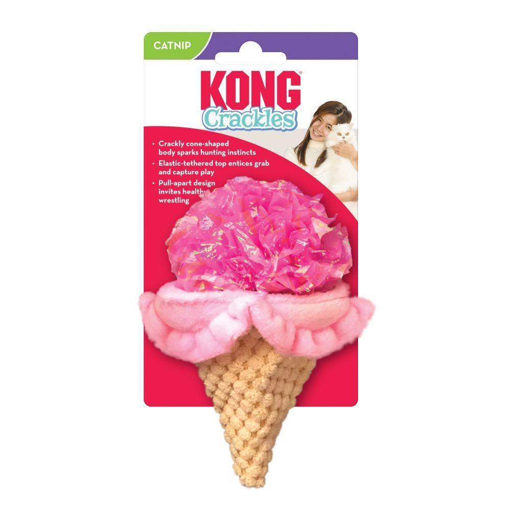 KONG Crackles Scoopz Cat Toy (Pink/Blue Random Colour) - Sparklet