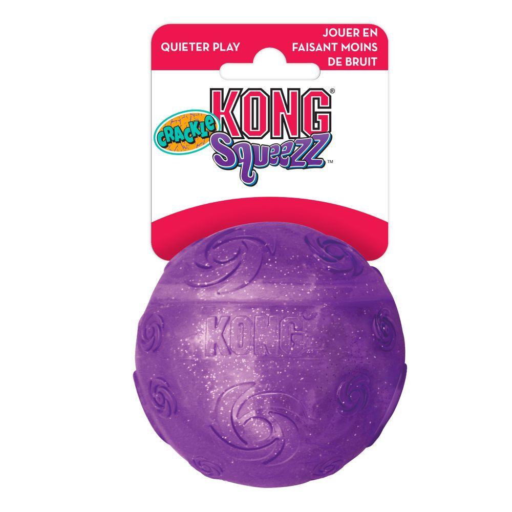 KONG Dog Toy Squeezz Crackle Ball Medium (Assorted Colours) - Sparklet