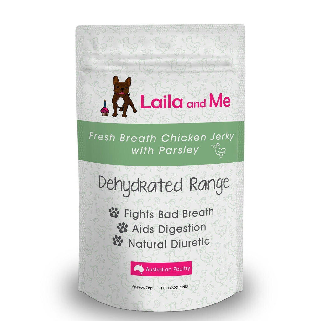 LAILA & ME Air Dried Australian Chicken Breast & Parsley Fresh Breath Dog Treats 200G - Sparklet