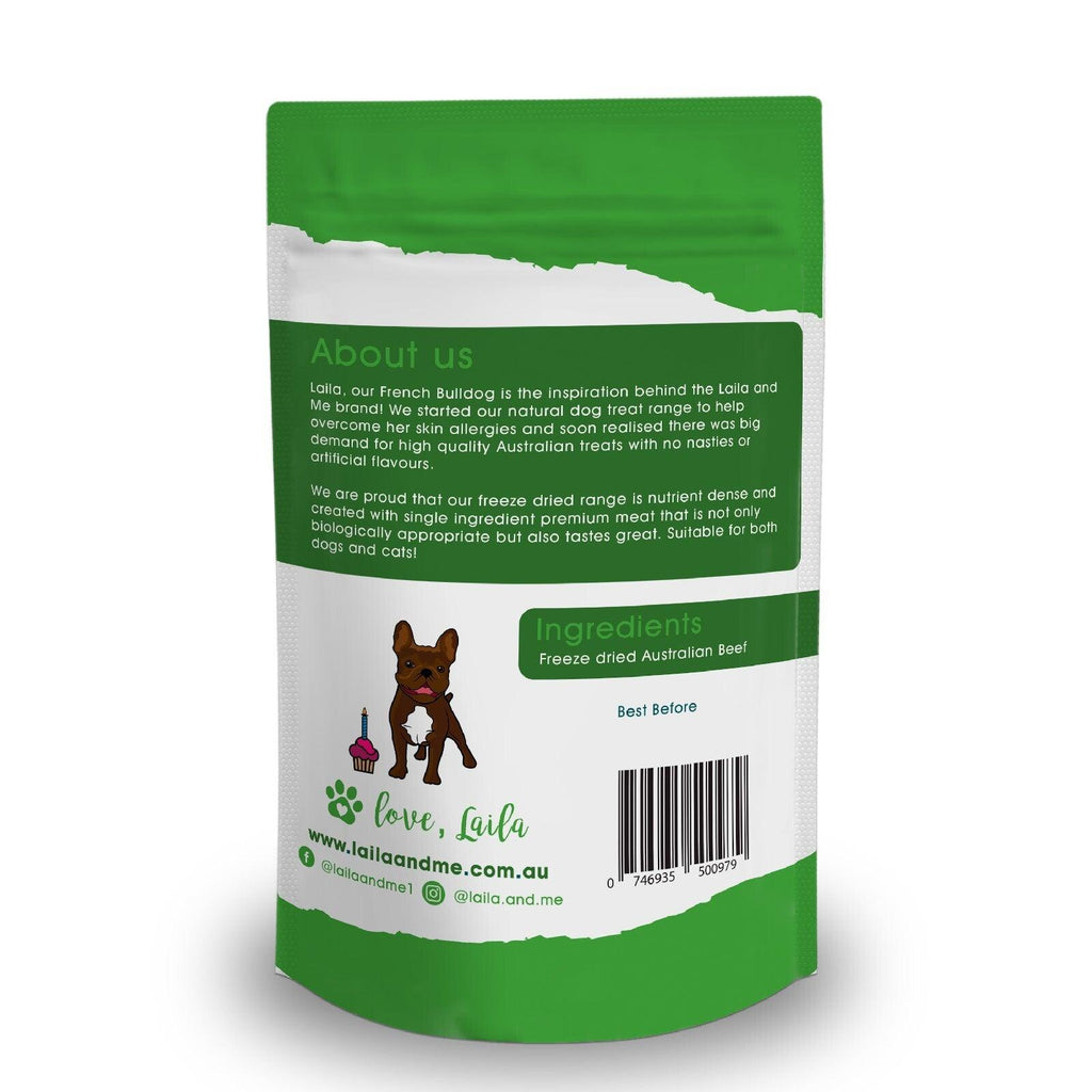 LAILA & ME Freeze Dried Raw Australian Beef Cat & Dog Treats 140G - Sparklet