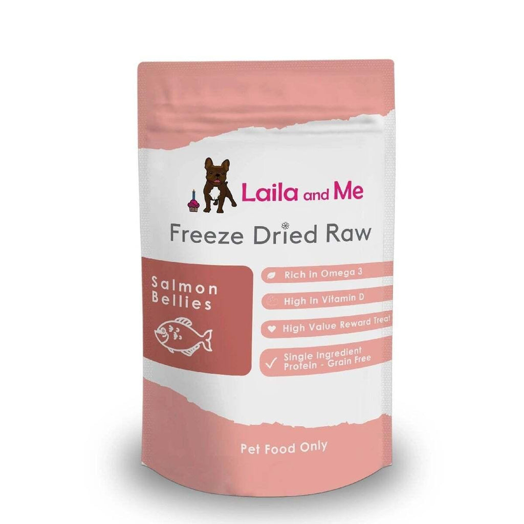 LAILA & ME Freeze Dried Raw Salmon Bellies Cat & Dog Treats 140G - Sparklet