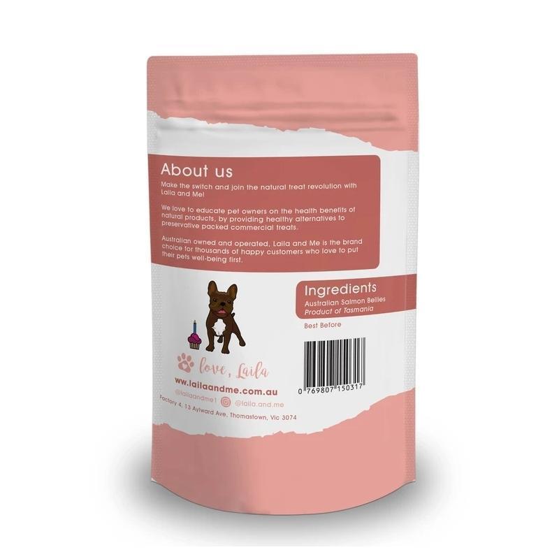 LAILA & ME Freeze Dried Raw Salmon Bellies Cat & Dog Treats 140G - Sparklet