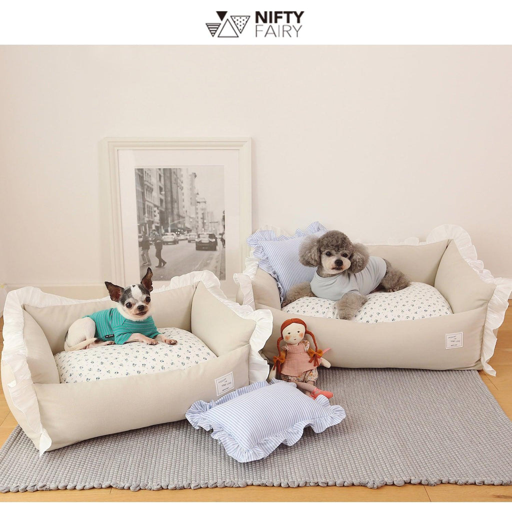 NIFTY FAIRY Premium Four Season Pet Bed Medium - Beige (Pet bed only) - Sparklet