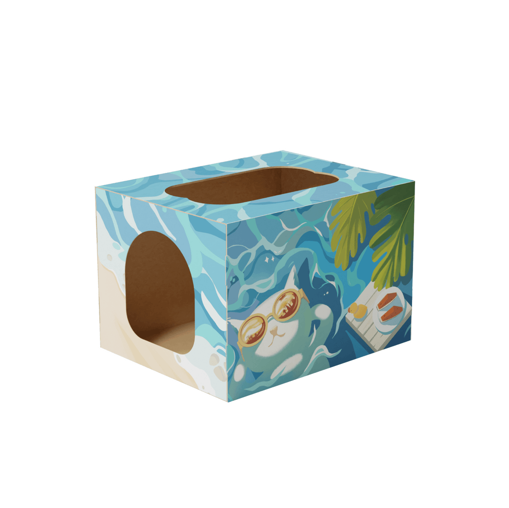 PAWZCITY Cat Scratcher House - Beach Vocation - Sparklet