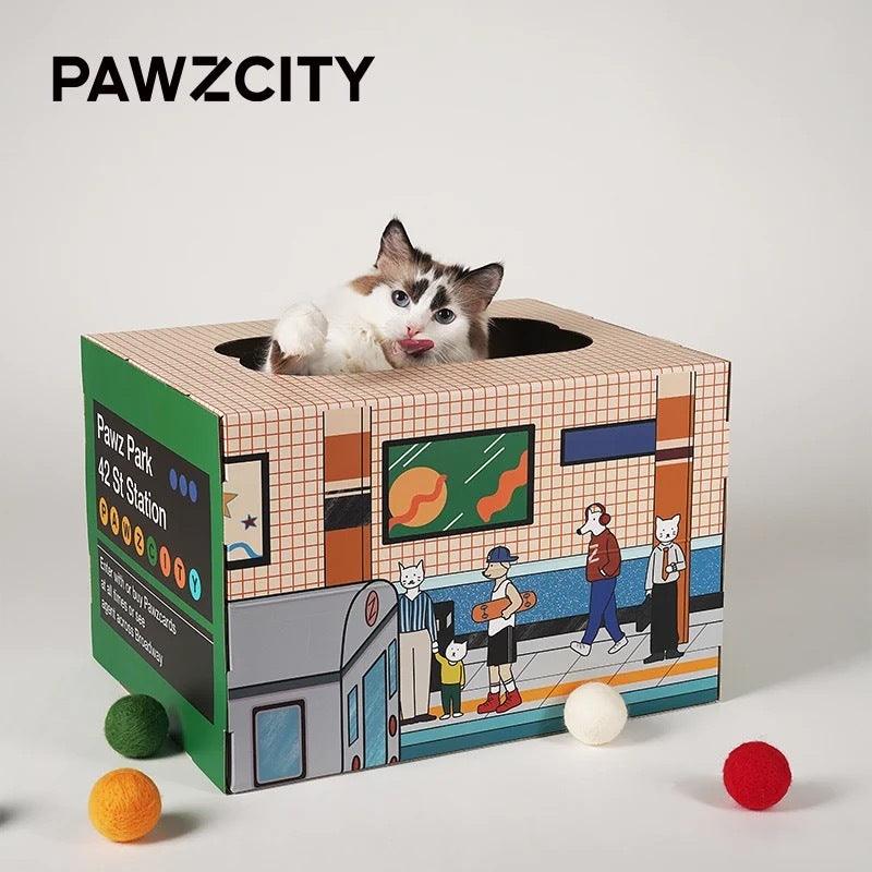 PAWZCITY Cat Scratcher House - New York Subway - Sparklet