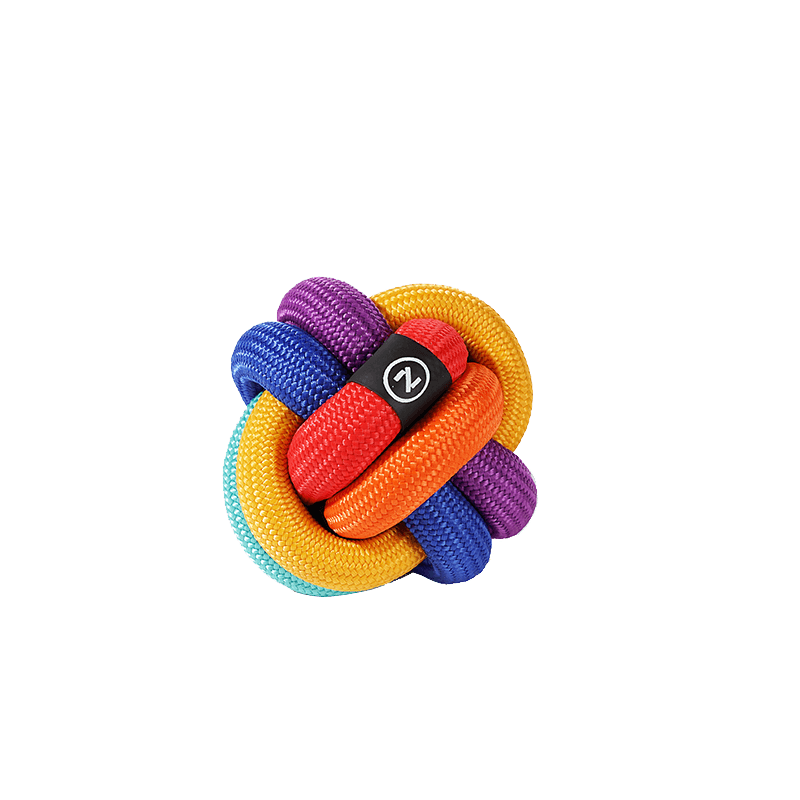 PAWZCITY Interactive Rope Ball - Rainbow Dare To Love - Sparklet