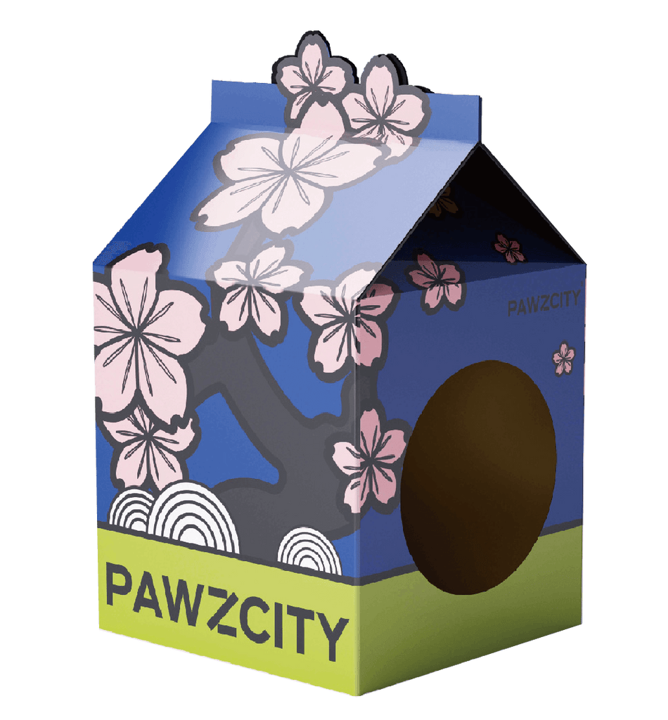 PAWZCITY Tetra-Pak Cat Scratcher House - Sakura - Sparklet