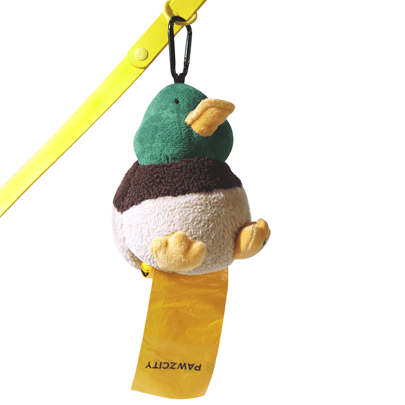 PAWZCITY Waste Poop Bag Soft Dispenser / Bag Charm – (Limited Duck Design) - Sparklet