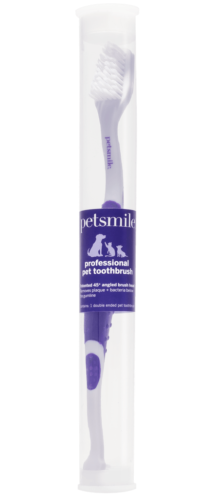 PETSMILE Professional Pet Toothbrush - Patented 45° Dual-Ended Brush Head - Sparklet