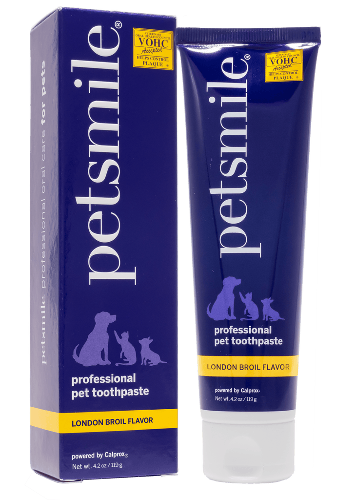 PETSMILE VOHC Approved Professional Pet Toothpaste - London Broil Flavor - Large 119G - Sparklet